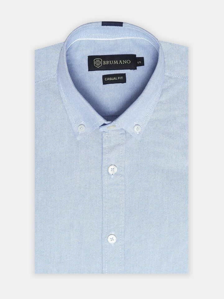 Blue Basic Oxford Button Down Shirt
