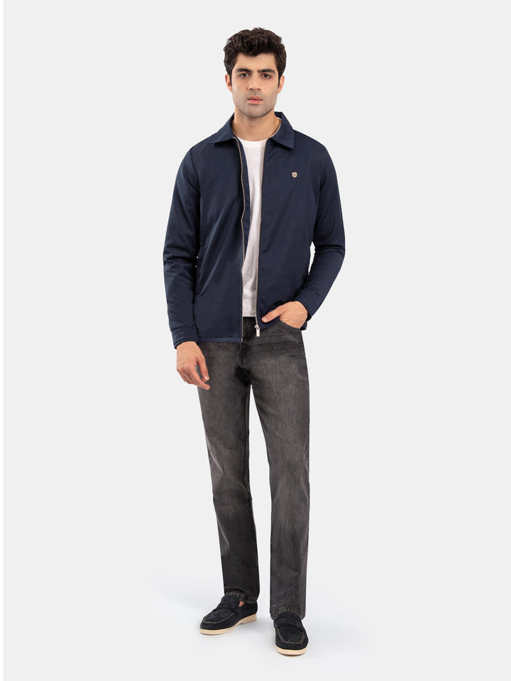 Blue Casual Collar Everyday Jacket