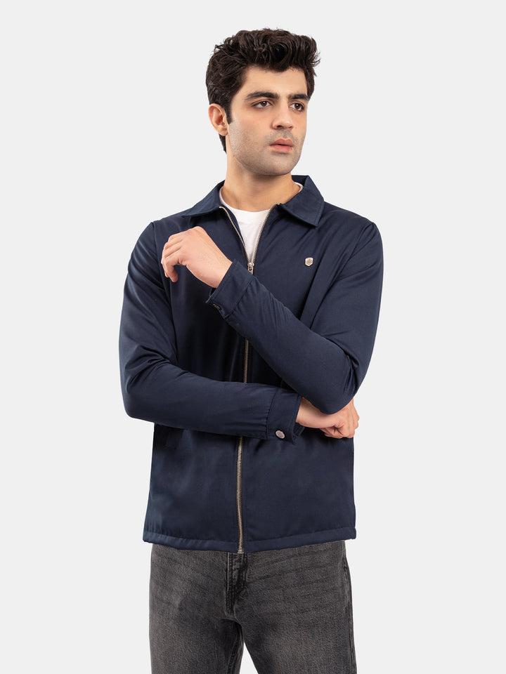 Blue Casual Collar Everyday Jacket
