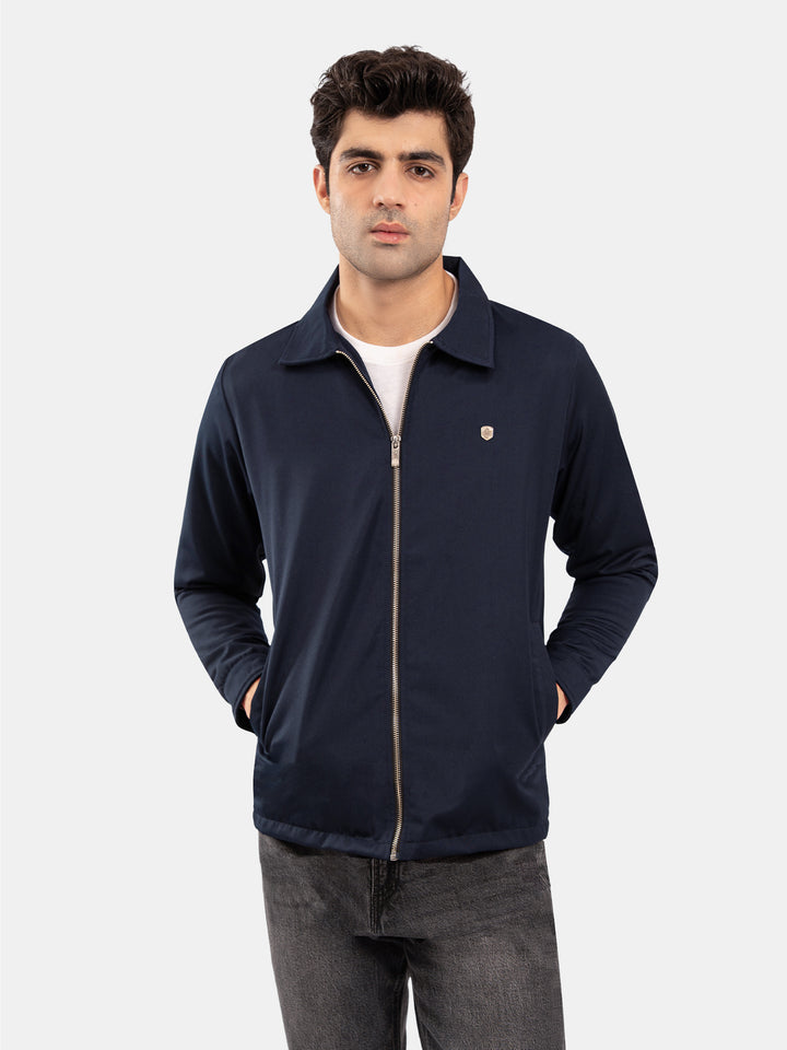 Blue Casual Collar Everyday Jacket