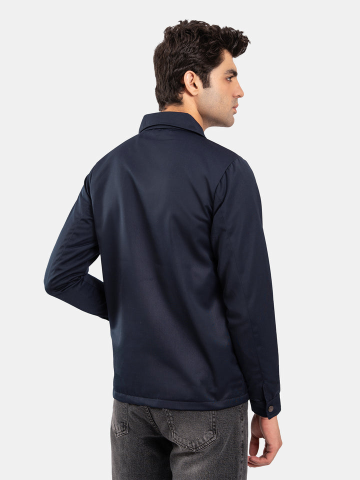 Blue Casual Collar Everyday Jacket