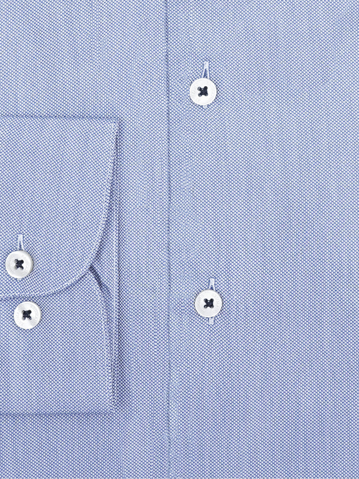 Blue Dobby Structured Formal Shirt - Luxe