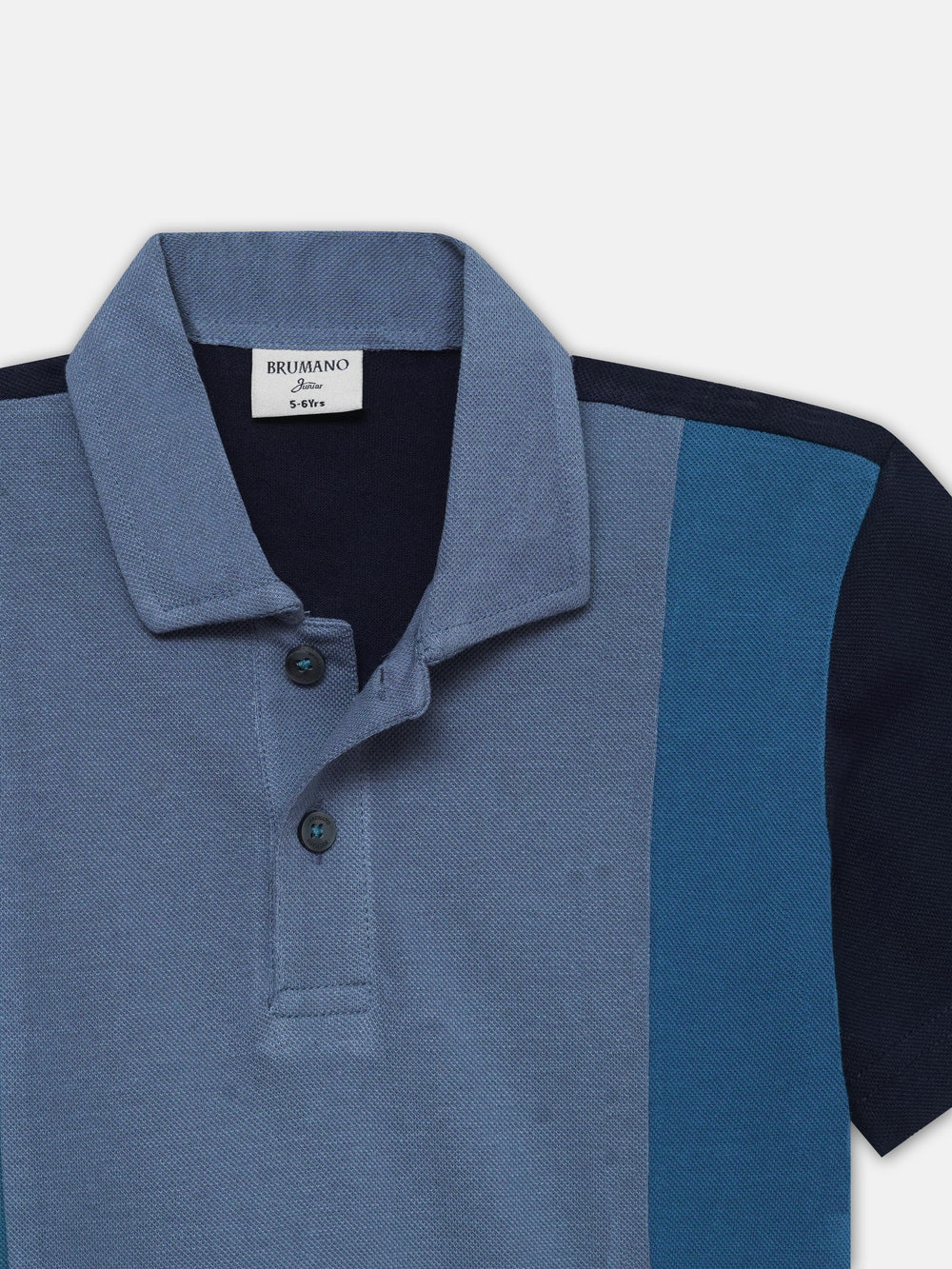Blue grey contrast panel pique polo junior brumano pakistan2