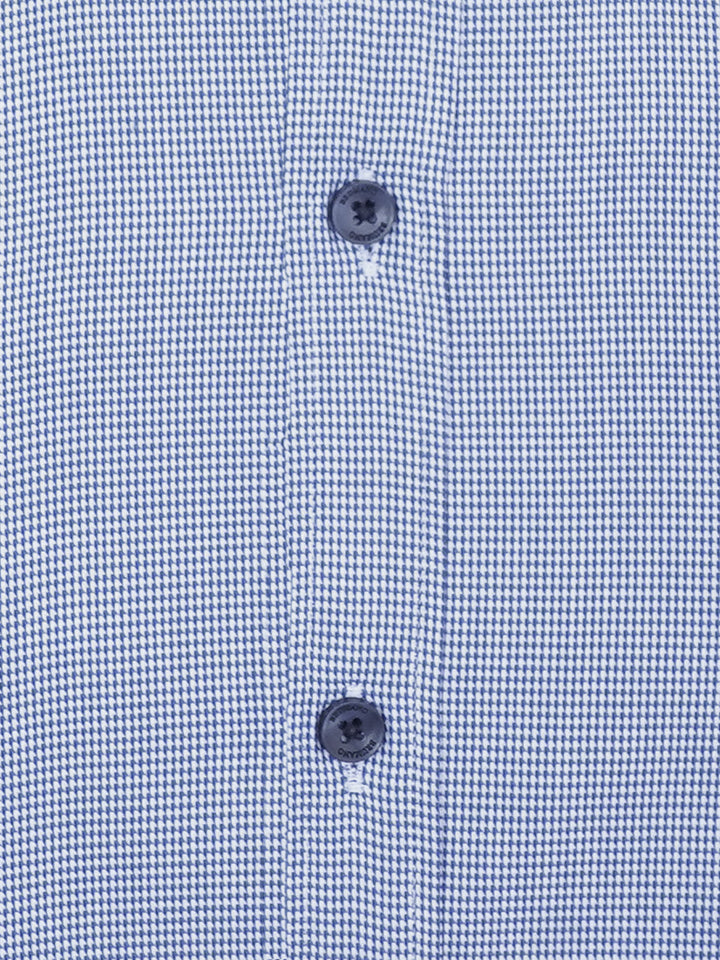 Blue Houndstooth Formal Shirt