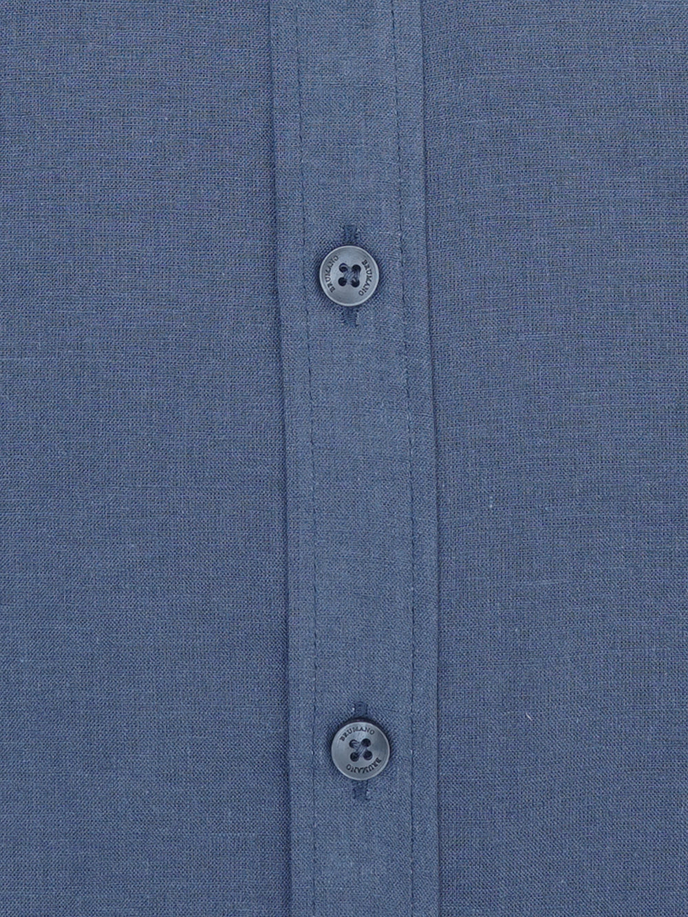Blue linen blended mao collar shirt brumano pakistan 1