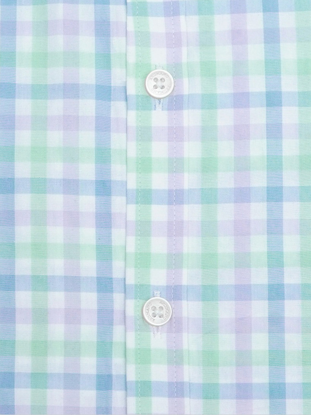 Blue & Mint Green Checkered Formal Shirt