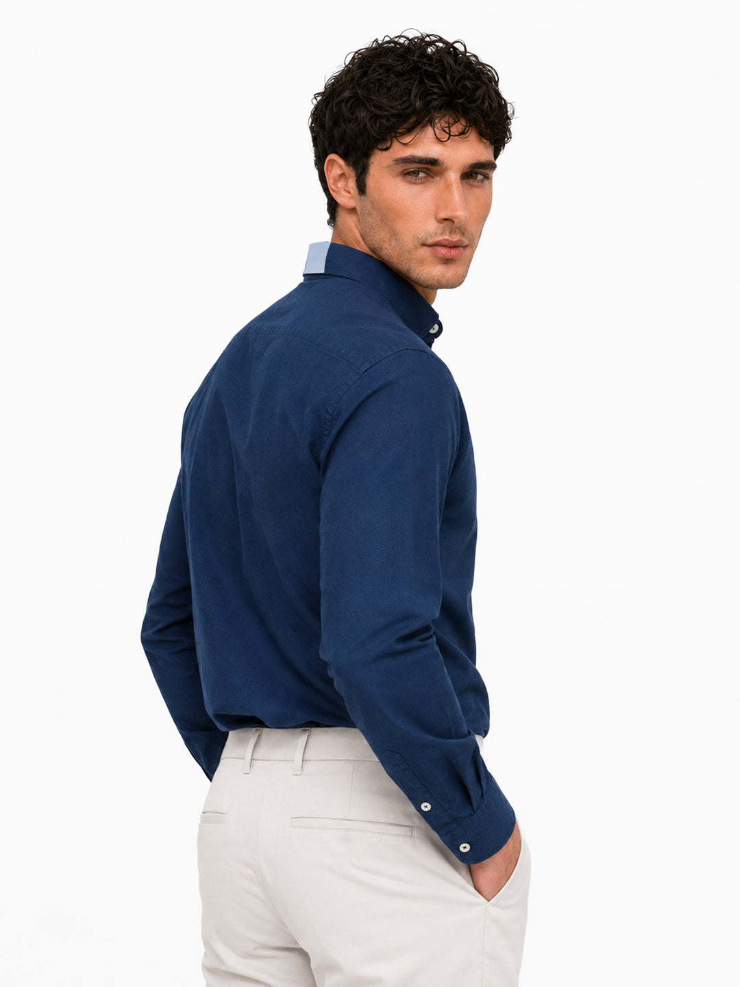 Blue Oxford Button Down Shirt back image
