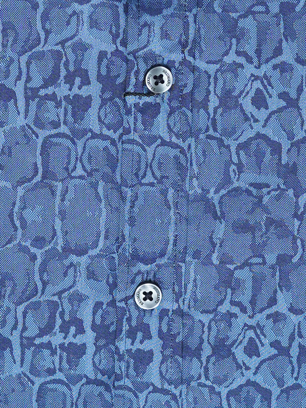 Blue paisley jacquard shirt