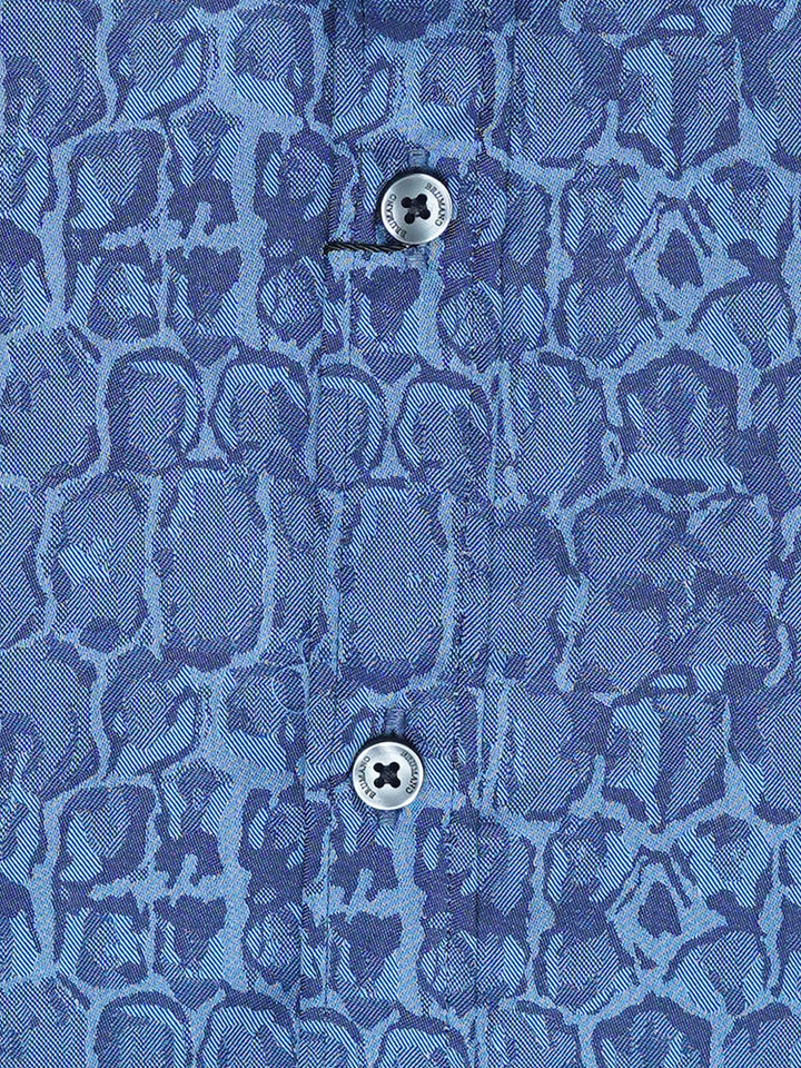 Blue Paisley Jacquard Shirt