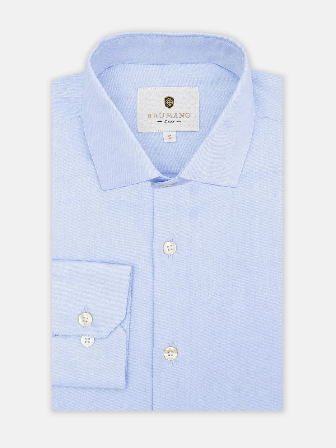 Blue self striped formal shirt luxe brumano pakistan