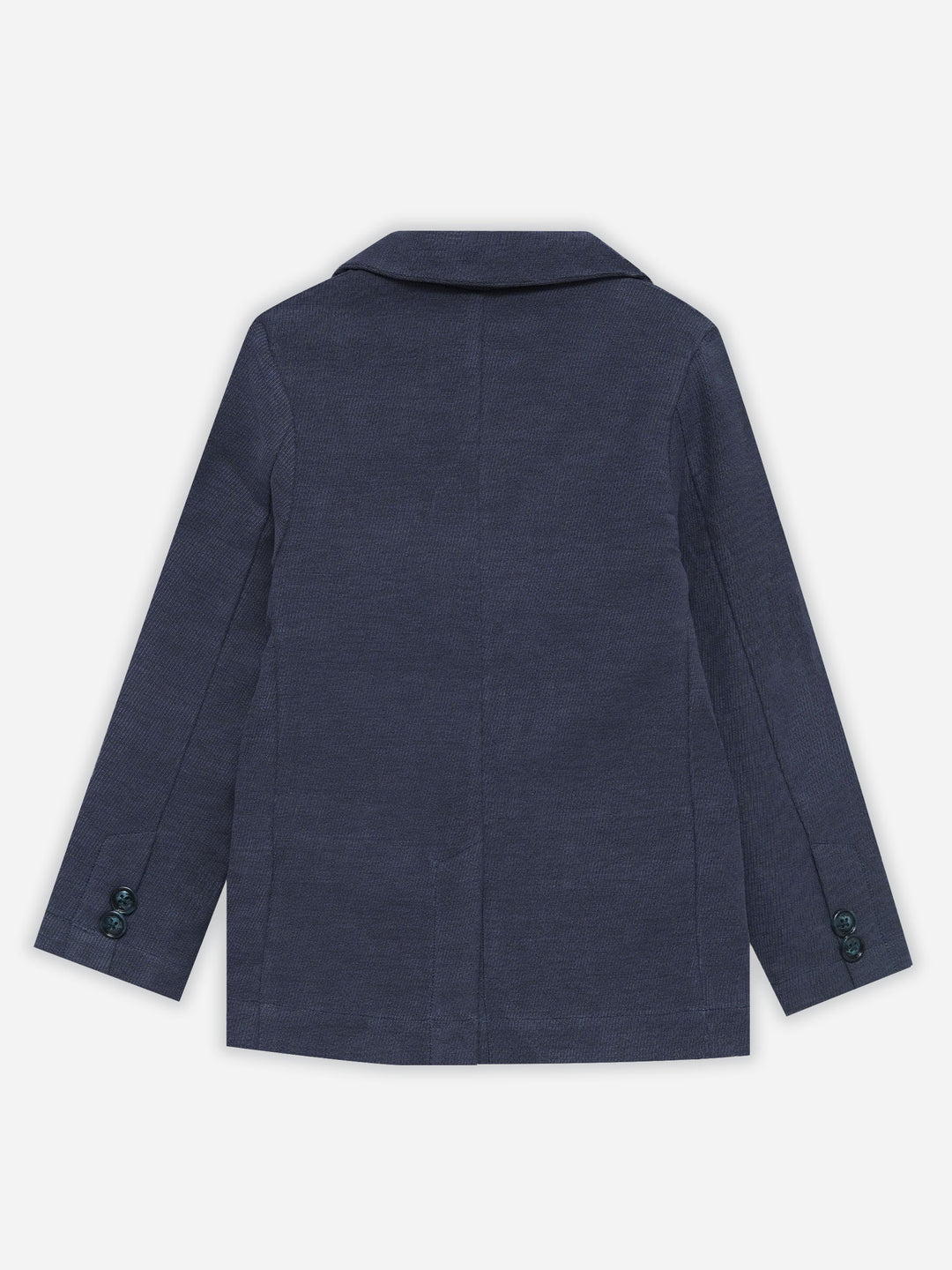Blue Self Striped Kids Casual Blazer