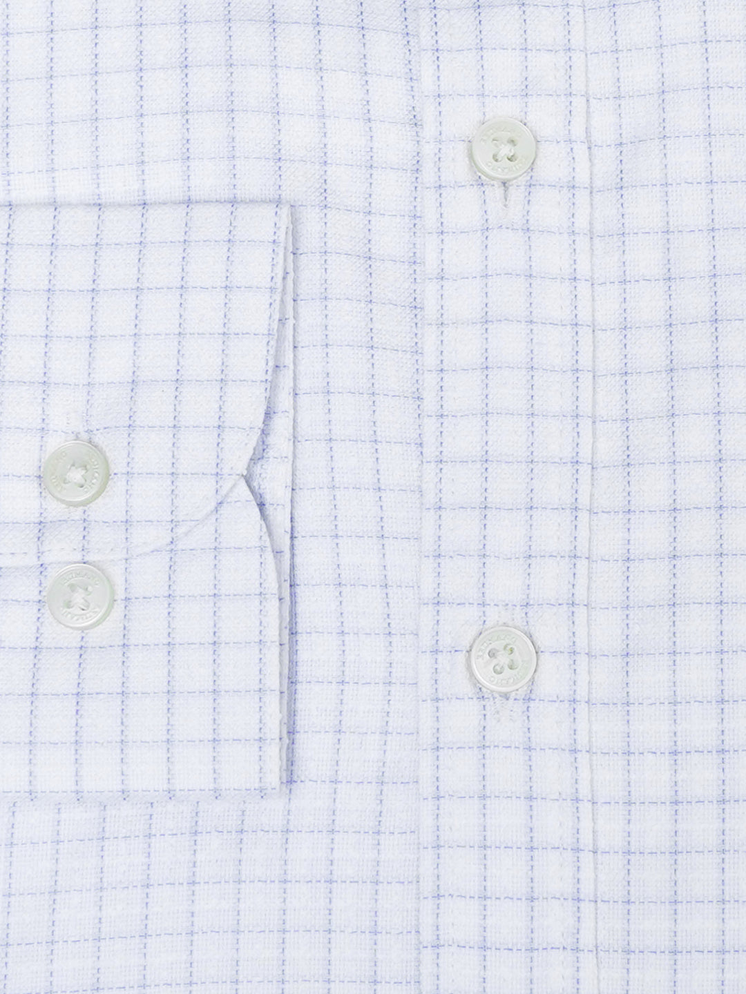 Blue Small Windowpane Slub Checkered Formal Shirt - Luxe