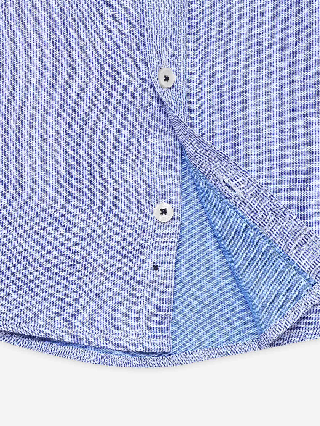 Blue Striped Casual Shirt - Junior