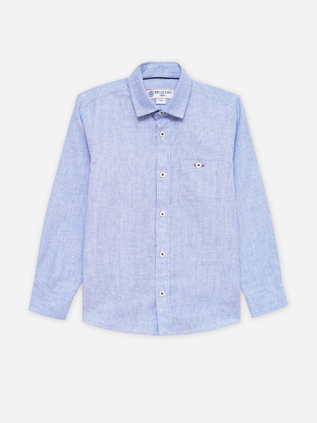 Blue Striped Casual Shirt - Junior