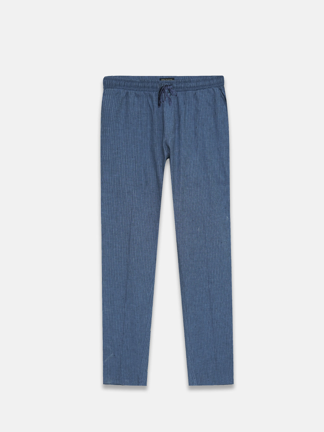 Blue striped linen blended casual pajama