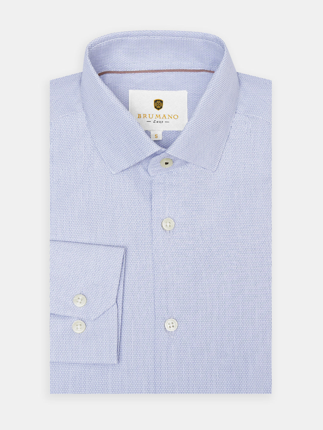 Blue Structured Formal Shirt - Luxe