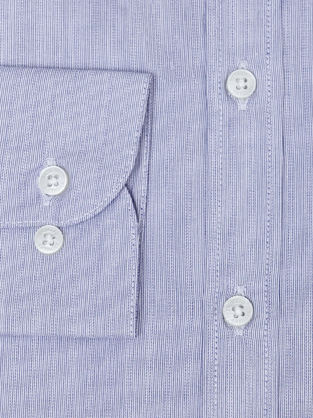 Blue Subtle Structured Striped Formal Shirt - Luxe