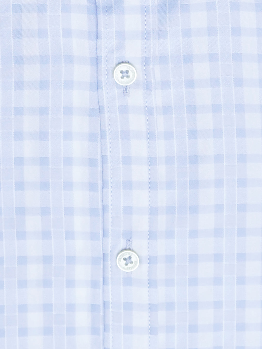 Blue & White Checkered Formal Shirt