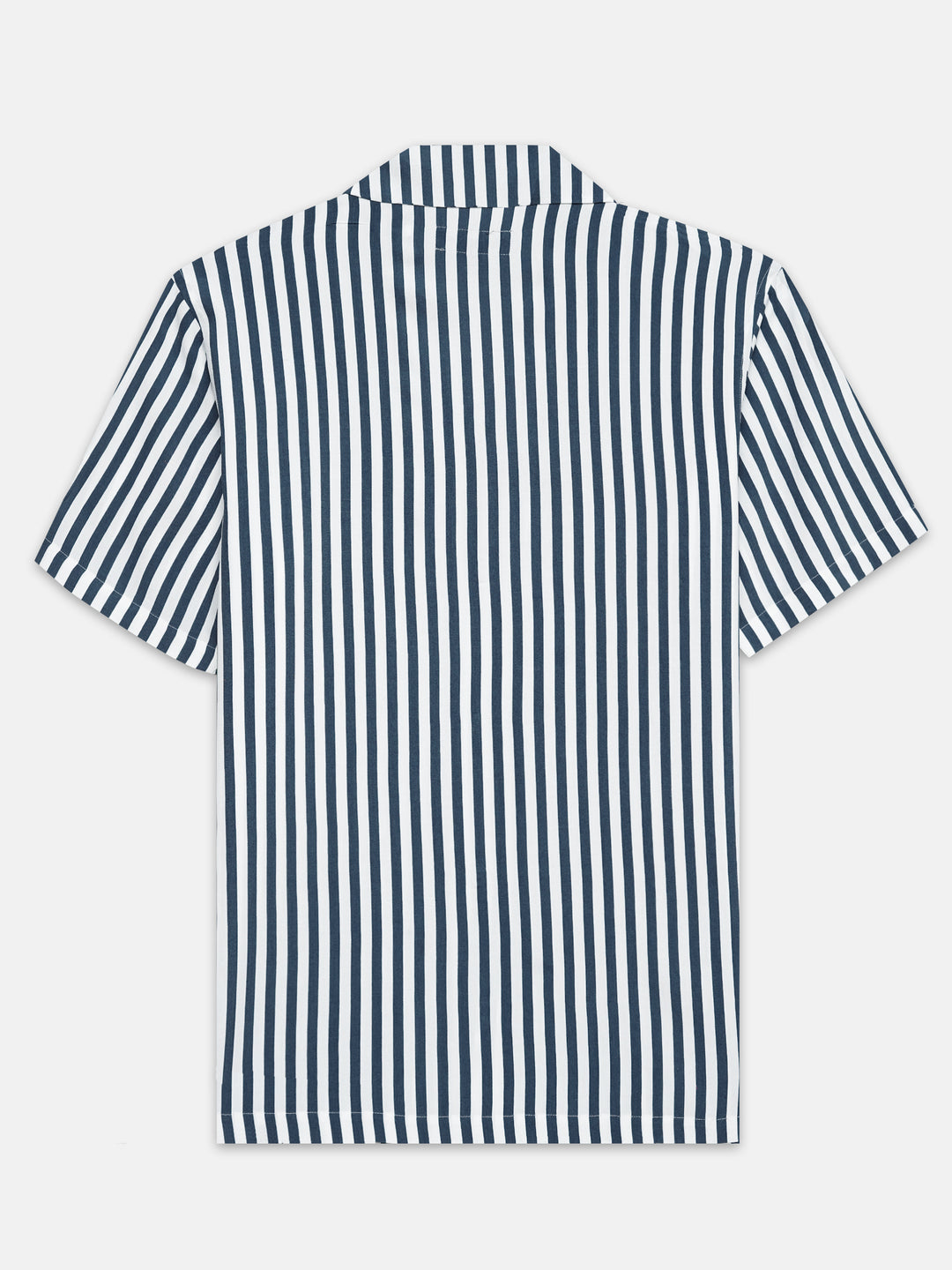 Blue & White Cuban Collar Shirt