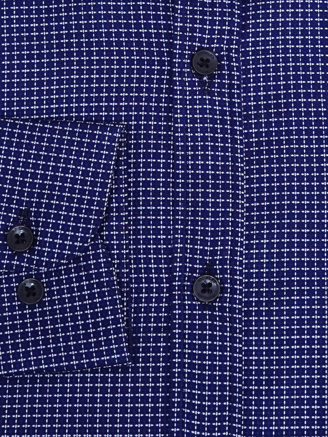 Blue & White Micro Structured Formal Shirt - Luxe