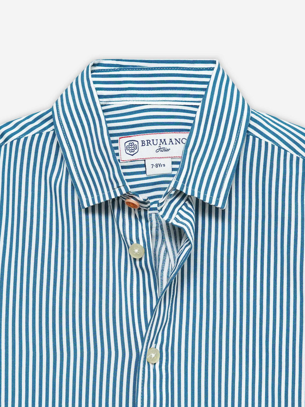 Blue & White Striped Half Sleeve Casual Shirt - Junior