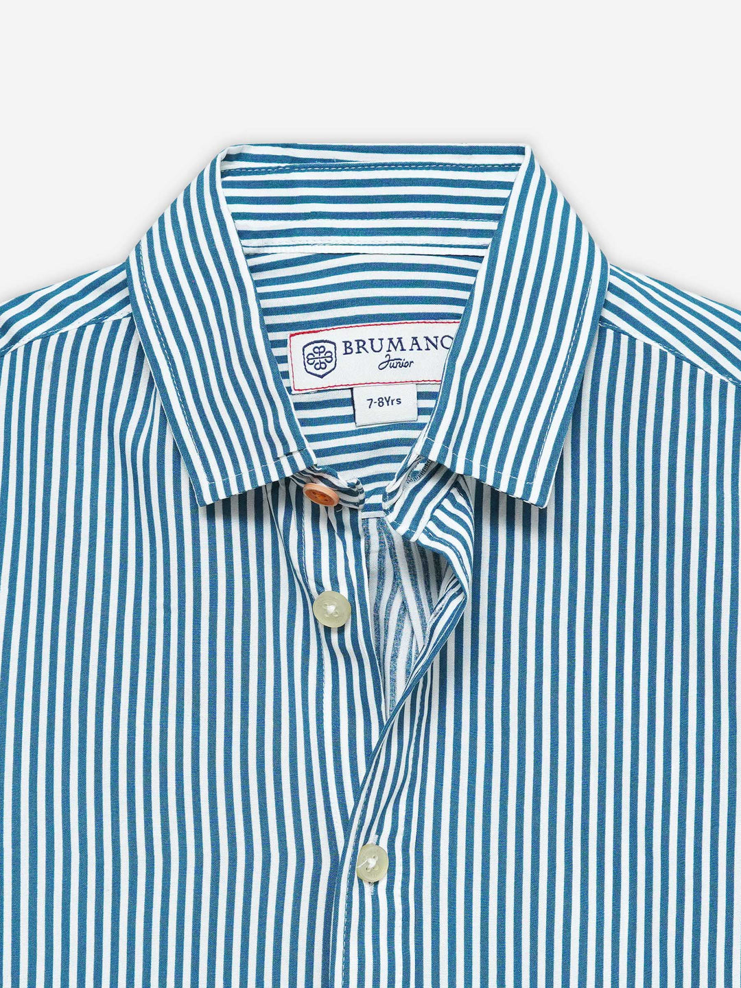 Blue & White Striped Half Sleeve Casual Shirt - Junior