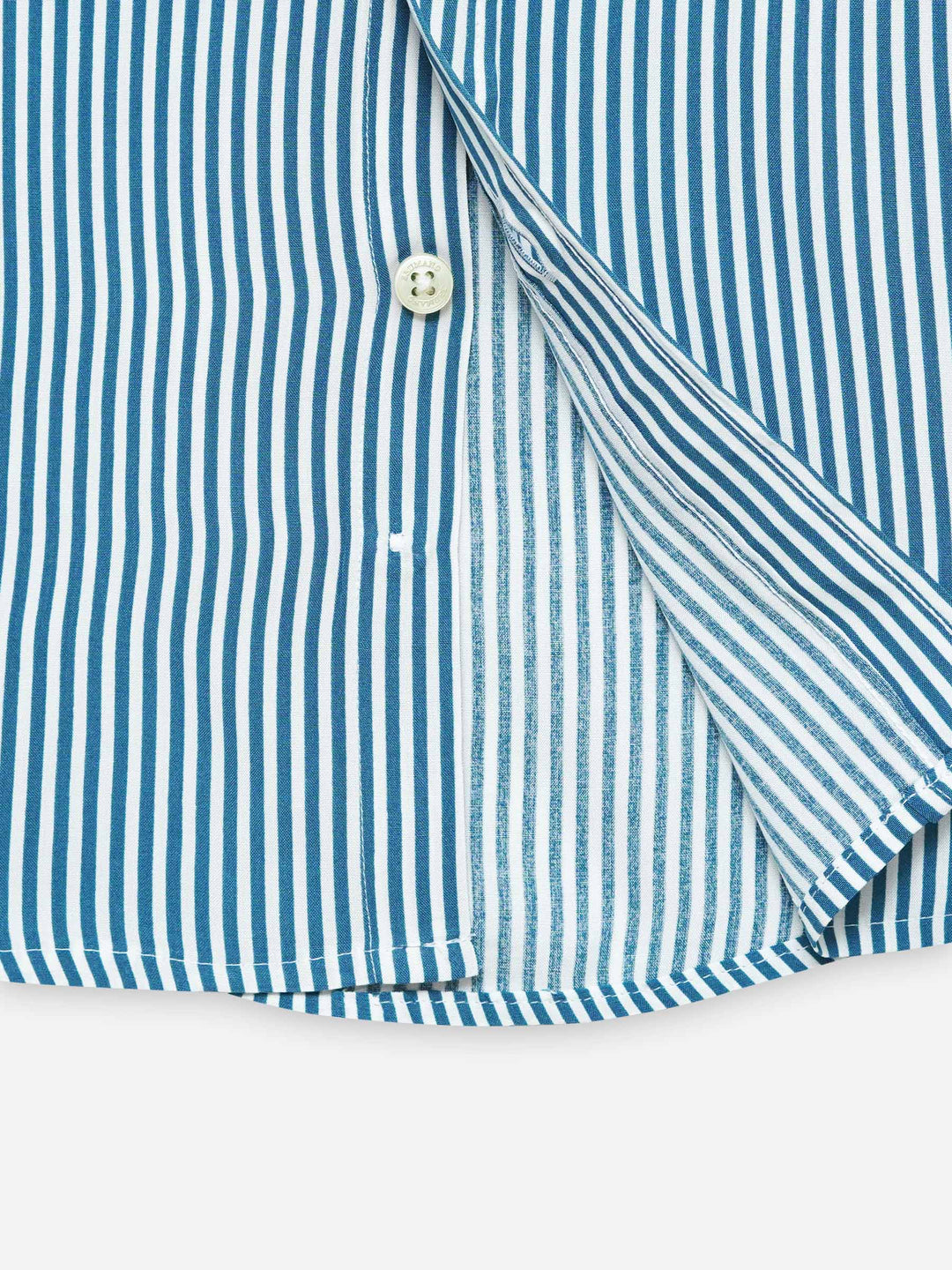 Blue & White Striped Half Sleeve Casual Shirt - Junior