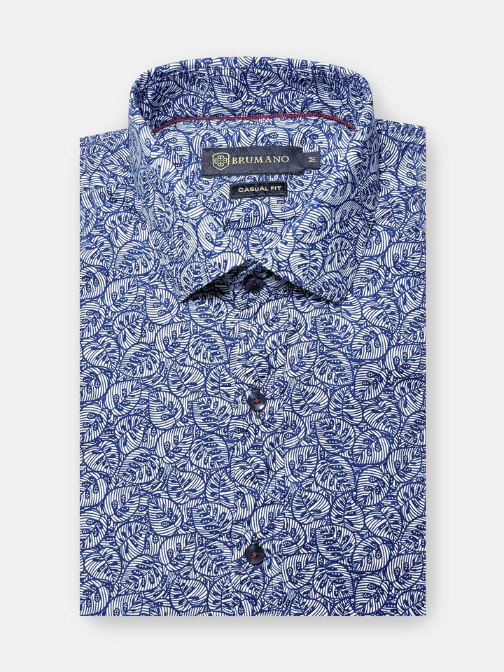 Blue Abstract Printed Shirt