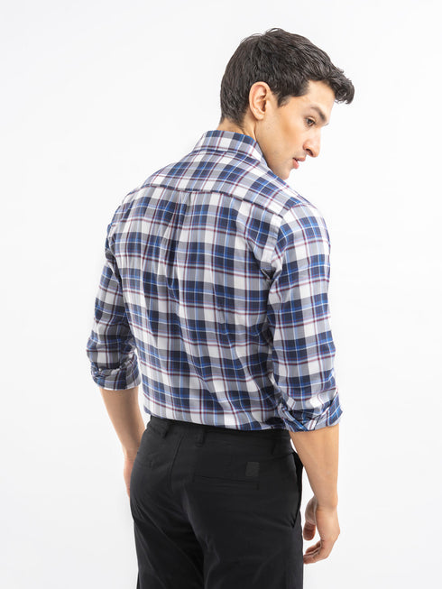 Blue Bold Checkered Shirt