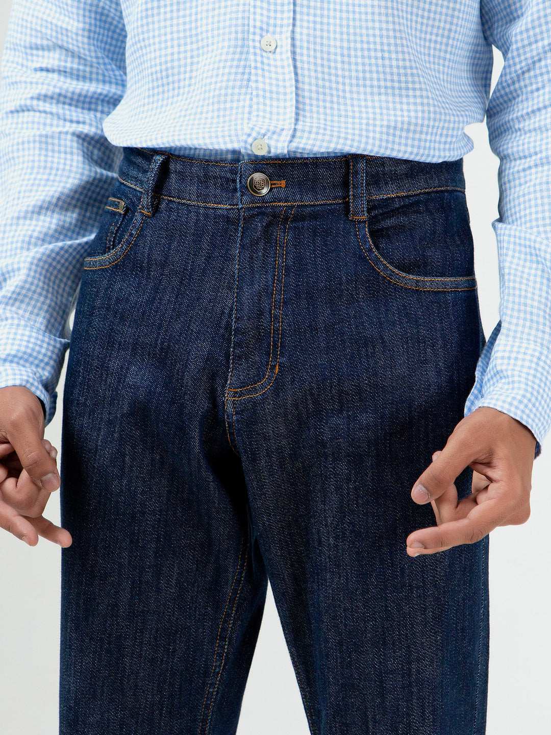 Blue Casual Fit Oraganic Denim Jeans Brumano Pakistan