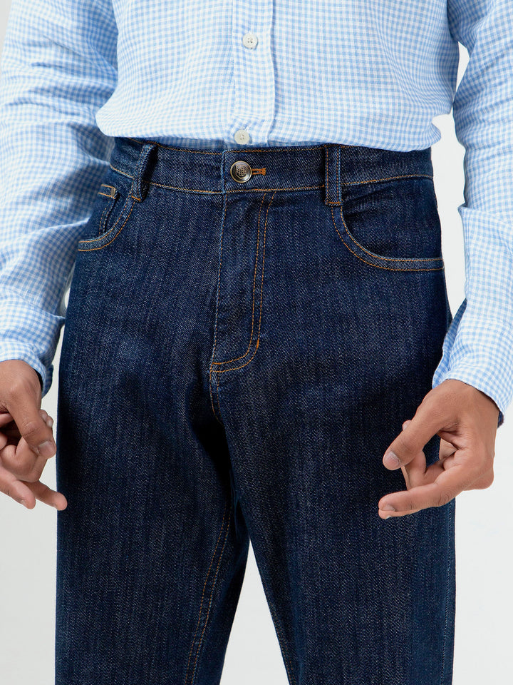 Blue Casual Fit Oraganic Denim Jeans Brumano Pakistan