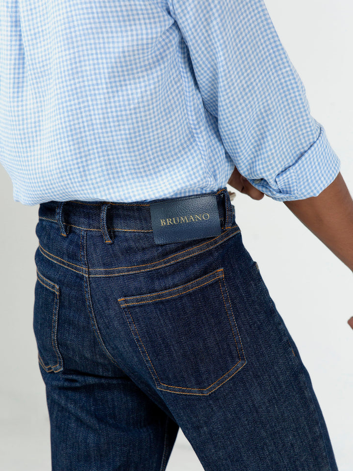 Blue Casual Fit Oraganic Denim Jeans Brumano Pakistan