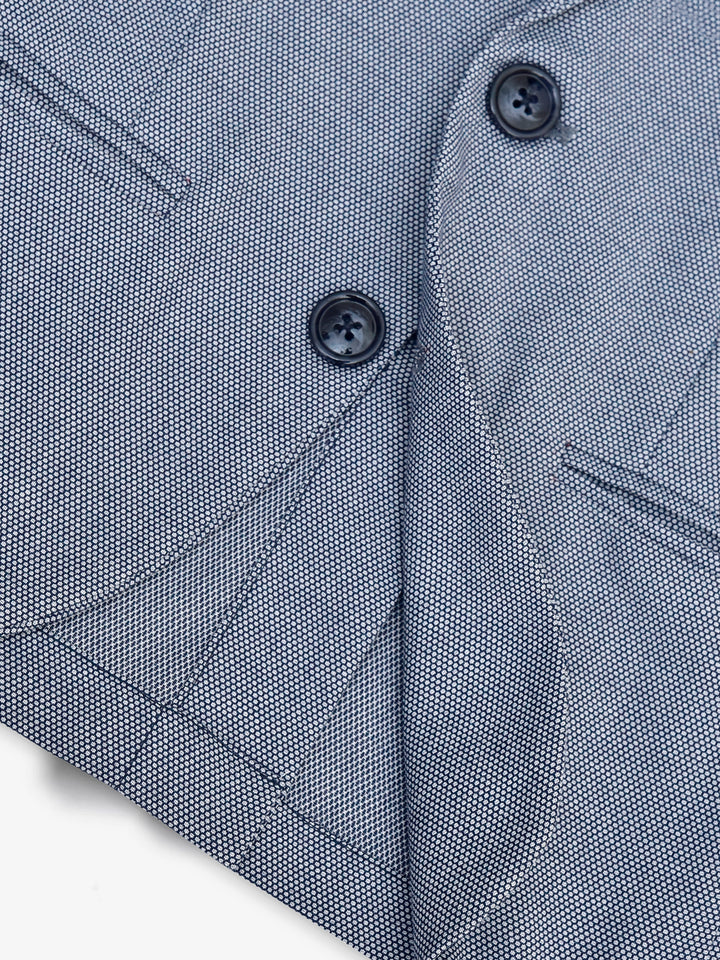 Blue Dobby Structured Kids Casual Blazer Brumano Pakistan