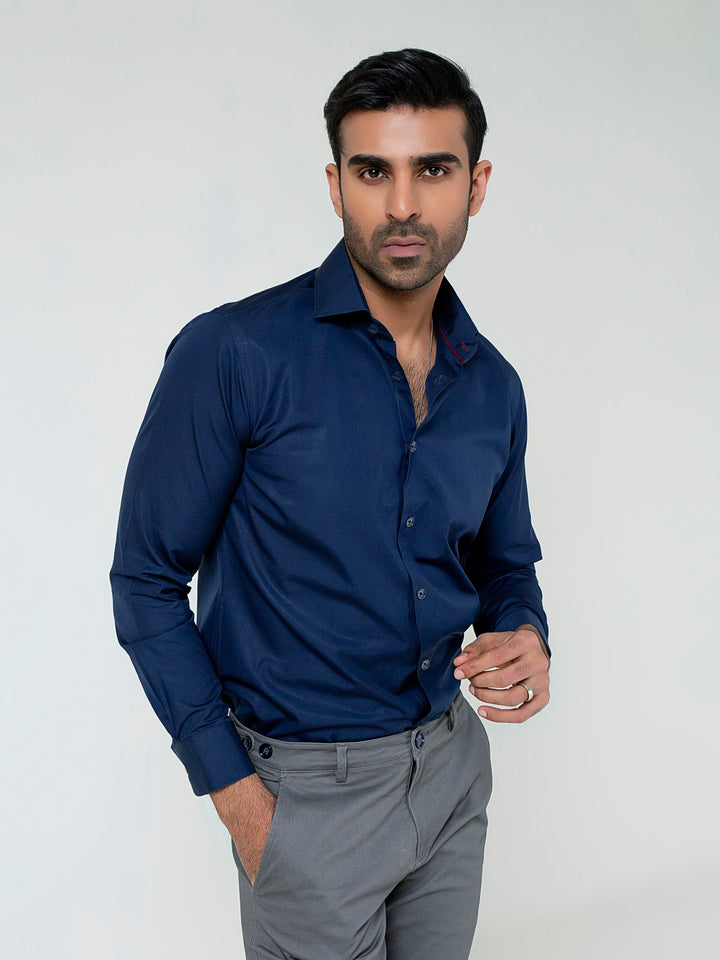 Blue Formal Superfine Shirt Brumano Pakistan