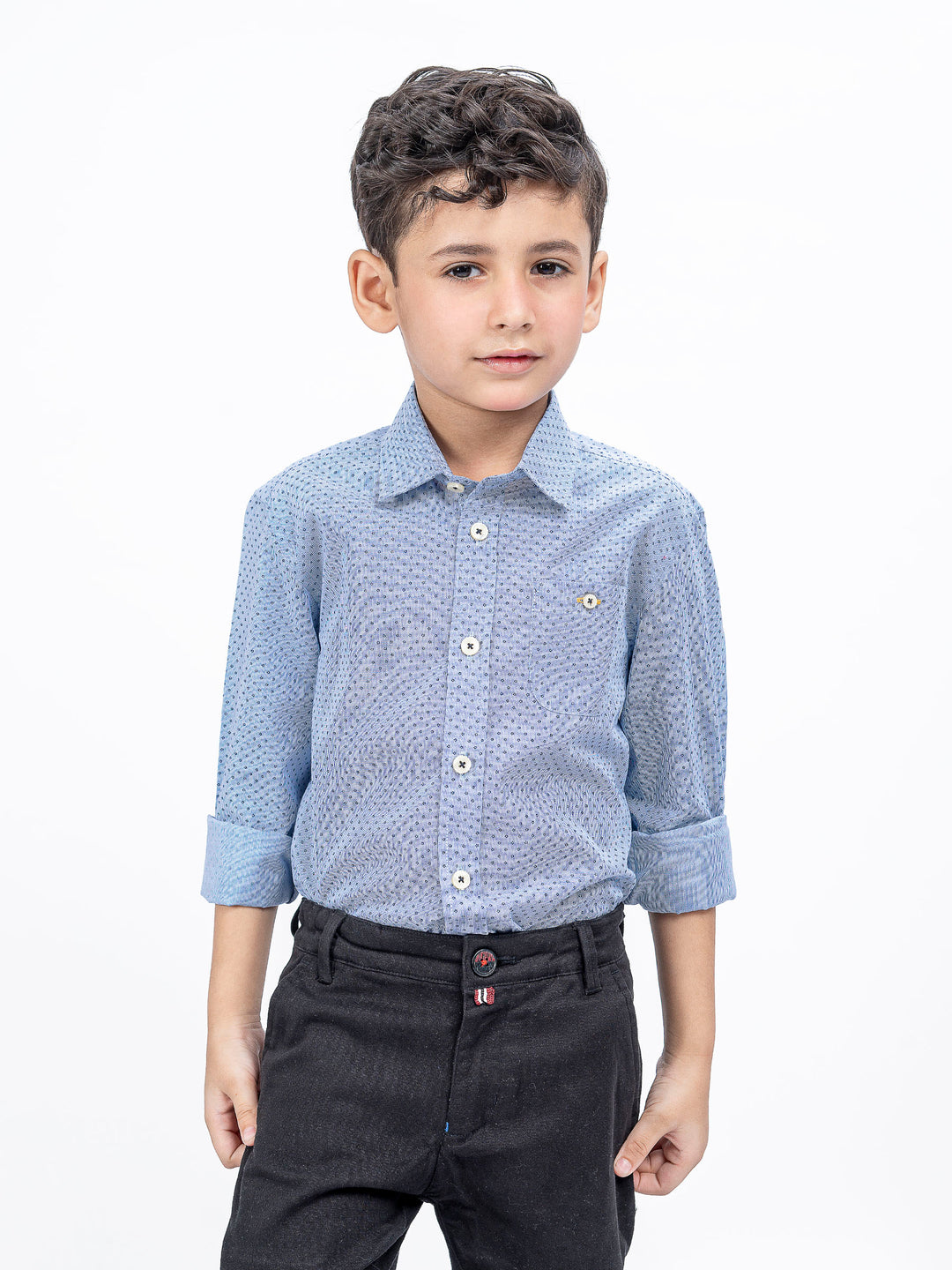 Bluegeoprintedlongsleevecasualshirtbrumanopakistan