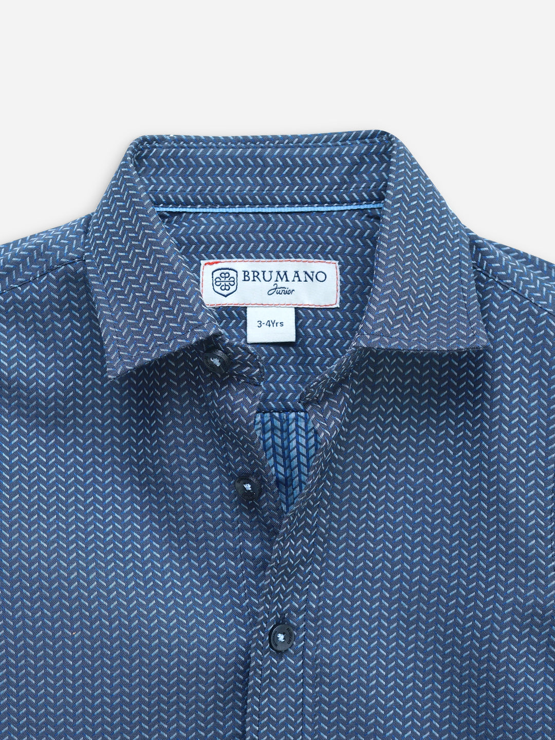 Blue Geo Printed Long Sleeve Casual Shirt