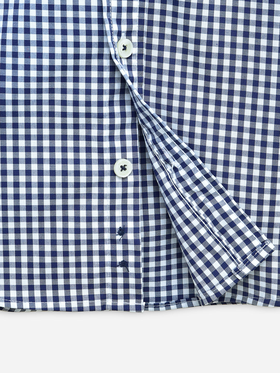 Blue Gingham Button Down Checkered Shirt