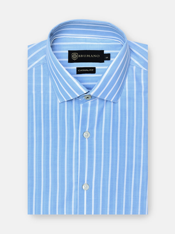 Blue Light Weight Striped Shirt Brumano Pakistan