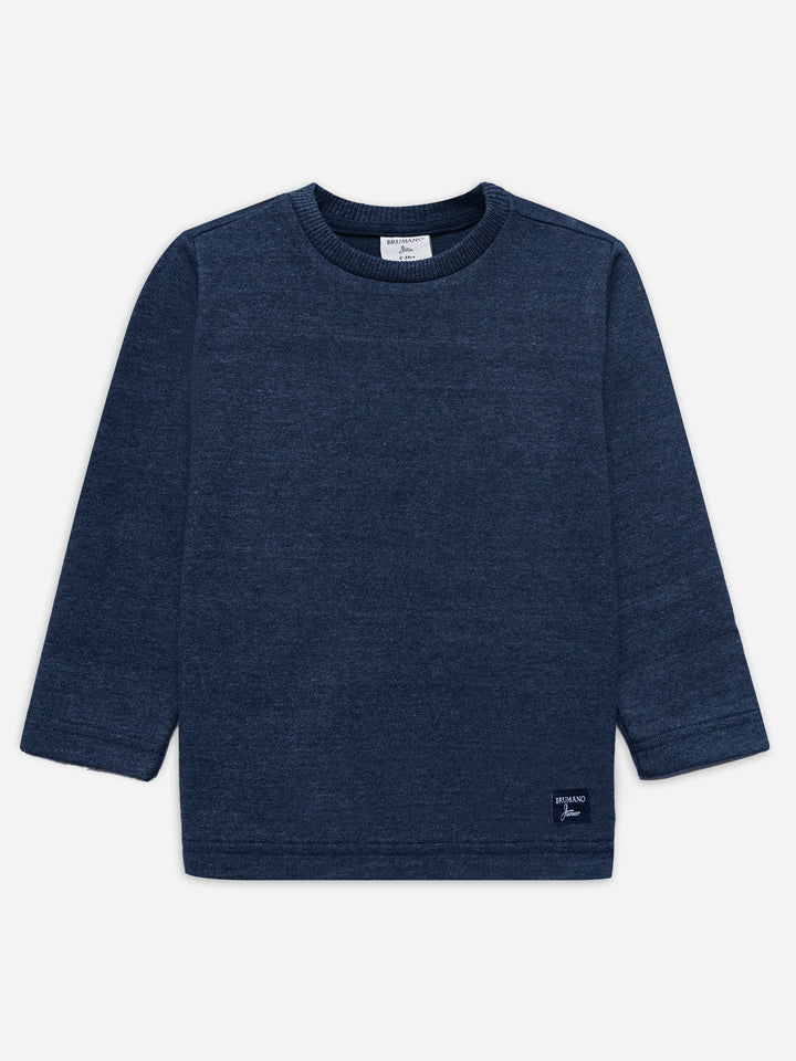 Blue Melange Casual Sweatshirt - Junior
