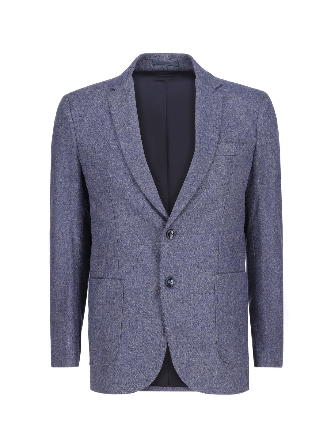 Blue Melange Wool & Cashmere Blazer - Sartoria Brumano Pakistan