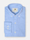 Blue Micro Gingham Button Down Shirt - Luxe