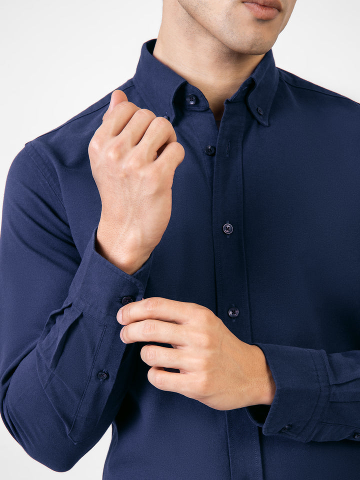 Blue Oxford Button Down Shirt