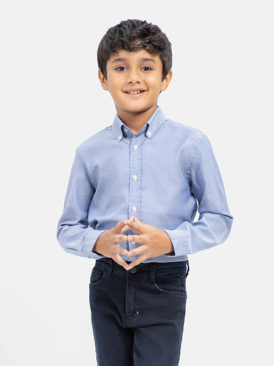 Blue oxford long sleeve casual shirt brumano pakistan