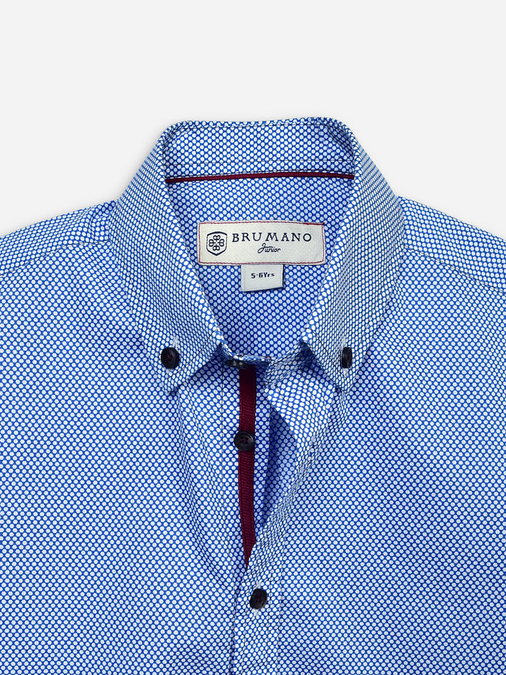 Blue Printed Long Sleeve Casual Shirt Brumano Pakistan