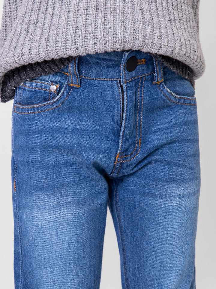 Blue Regular Fit Casual Jeans - Junior