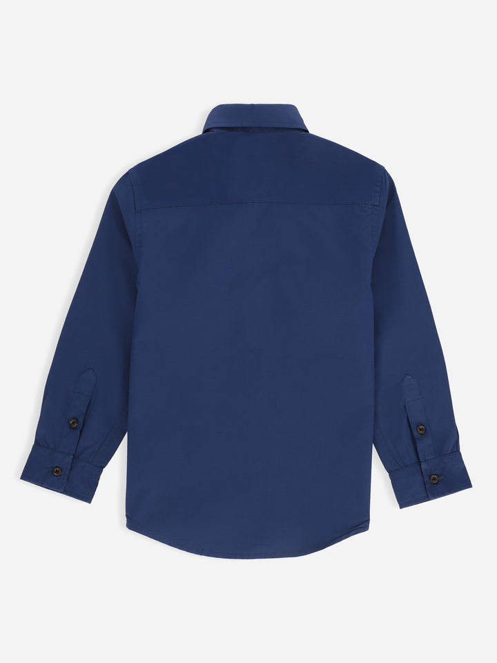 Blue Satin Casual Long Sleeve Shirt Brumano Pakistan