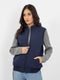 Blue Sleeveless Zipper Jacket - Women