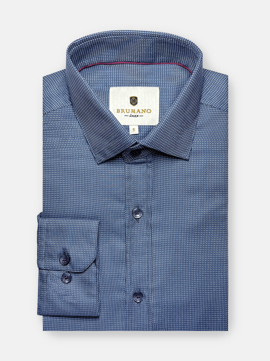Blue & Black Dobby Structured Shirt