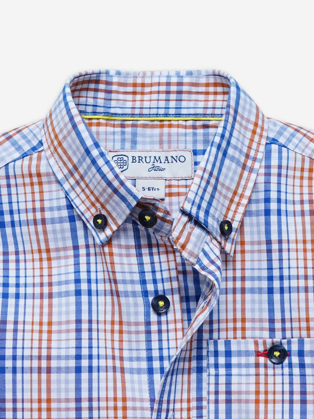 Blue browncheckeredhalfsleevecasualshirt juniorbrumanopakistan1