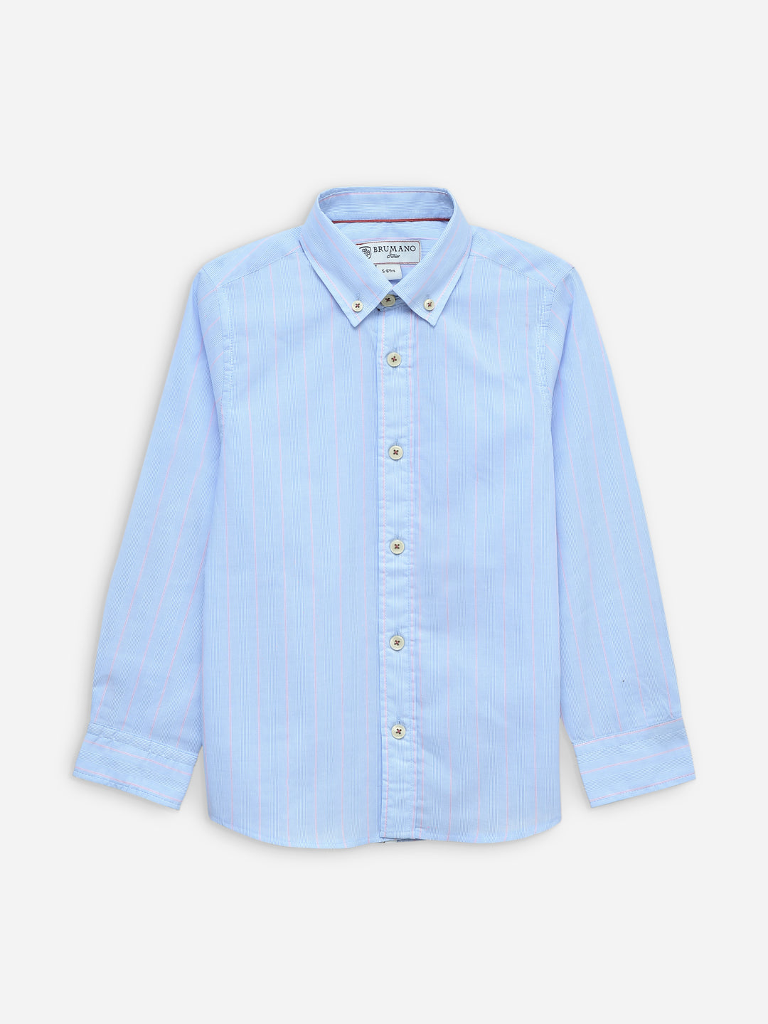 Blue & Pink Striped Button Down Shirt